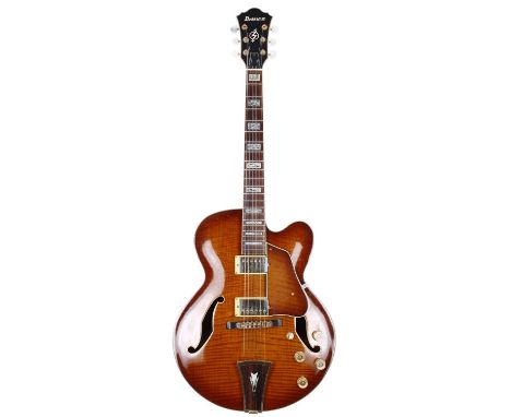 2007 Ibanez Artcore Series AF95-VLS hollow body electric guitar; Body: violin sunburst finished maple, a few light surface ma