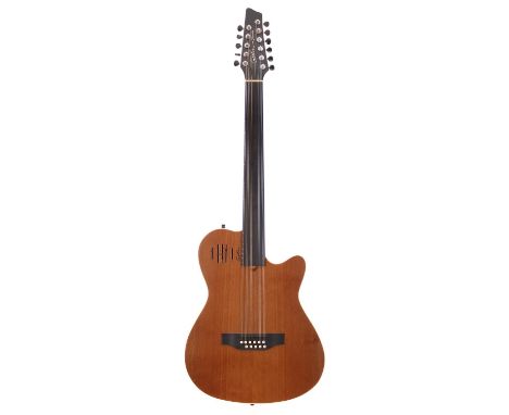 Adrian Utley - Godin A11 Glissentar eleven string fretless electric hybrid guitar, made in Canada, ser. no. 01206321; Body: b