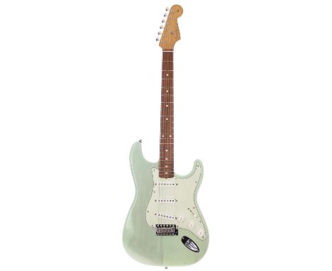 Good S Type Partscaster electric guitar; Body: MJT surf green light relic S Type body; Neck: 2021 Fender Roadworn Series rose