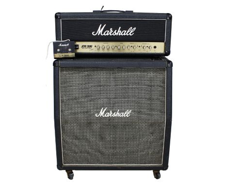 2003 Marshall JCM 2000 DSL Dual Super Lead guitar amplifier head; together with a Marshall 1960A guitar amplifier speaker cab