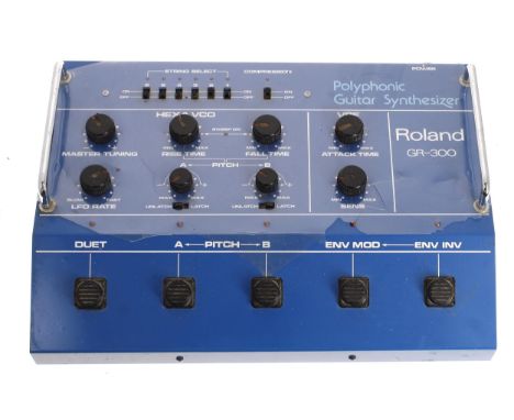 Roland GR-300 Polyphonic Guitar Synthesizer pedal, made in Japan, ser. no. 990965 (missing multi-pin cable)  *Please note: Ga