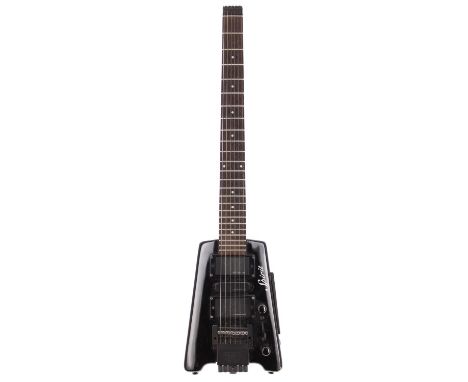 2013 Spirit by Steinberger headless electric guitar; Body: black finish, blemish to top of body end, further minor marks; Nec