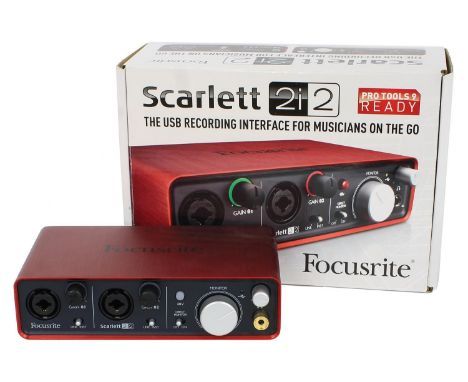 Focusrite Scarlet 2I2 USB recording interface, boxed  *Please note: Gardiner Houlgate do not guarantee the full working order