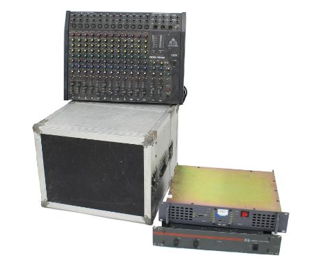 Ross Systems Mega Amp 400 power amplifier with a Ross Systems RCS-1202 mixer; together with an RSC-450 power amplifier and a 