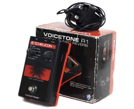 TC Helicon Voicetone R1 Vocal Tuned Reverb guitar pedal,&nbsp;boxed  *Please note: Gardiner Houlgate do not guarantee the ful