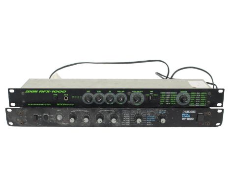 Boss RV-1000 Digital Reverb rack unit; together with a Zoom RFX-1000 Digital Reverb and multi-effects rack unit (2)  *Please 