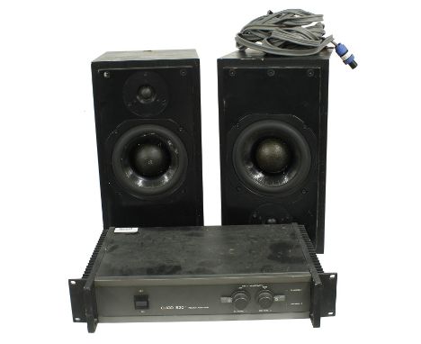 Pair of ATC SCM20 reference monitor speakers; together with a Quad 520F power amplifier and associated cables  *Please note: 