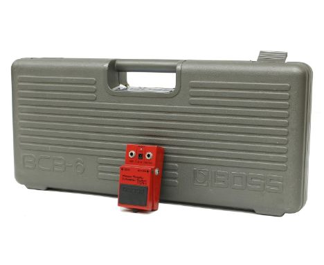 Boss BCB-6 pedal board case, fitted with a Boss PSM-5 power supply and master switch pedal and associated cables  *Please not