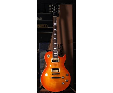 Harley Benton Vintage Series SC-450 Plus electric guitar; Body: lemon drop finish; Neck: good; Fretboard: rosewood; Frets: go