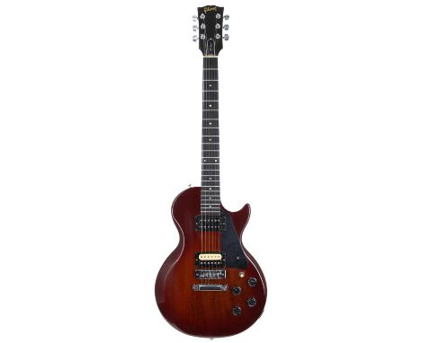 1984 Gibson Firebrand 'The Paul' Les Paul electric guitar, made in USA; Body: dark cherry sunburst refinish, surface scratche