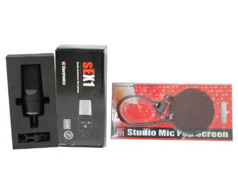 SE Electronics SEX1 studio condenser microphone, boxed with SE Electronics pop screen (2)  *Please note: Gardiner Houlgate do