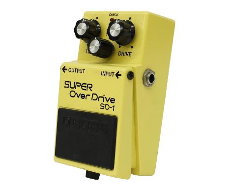 1983 Boss SD-1 Super Overdrive guitar pedal, made in Japan, black label  *Please note: Gardiner Houlgate do not guarantee the