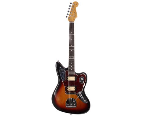 2021 Fender Kurt Cobain Jaguar NOS electric guitar, made in Mexico; Body: sunburst NOS finish, a few light marks; Neck: maple