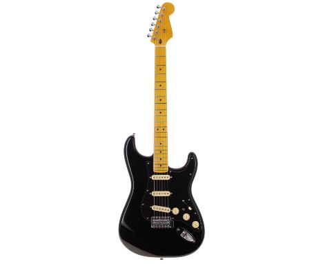 Good S Type Gilmour style Black Strat Partscaster electric guitar; Body: black finished 2012 Fender MIM Stratocaster body, a 