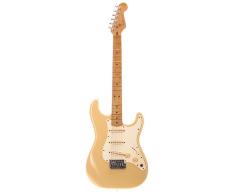 1983 Fender Dan Smith era 'Two-Knob' Stratocaster electric guitar, made in USA;&nbsp;Body: vintage white finish, a few minor 