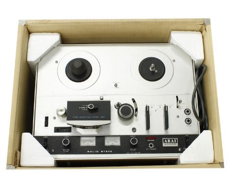 Akai 4000D three head stereo tape deck recorder, boxed with manual and cover  *Please note: Gardiner Houlgate do not guarante
