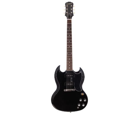 2011 Epiphone Custom Shop Limited Edition 50th Anniversary 1961 SG electric guitar; Body: black finish, some light surface sc