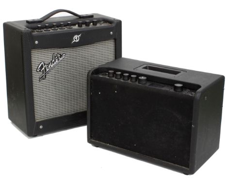 Fender Mustang GT40 modelling guitar amplifier; together with a Fender Mustang 1 guitar amplifier (2)  *Please note: Gardiner