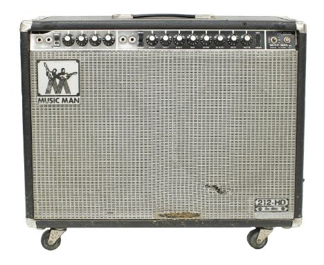 1970s Music Man One Thirty 212-HD guitar amplifier, made in USA, ser. no. C002295, with foot switch  *Please note: Gardiner H