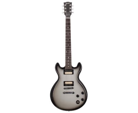 2011 Gibson 335-S Limited Run electric guitar, made in USA; Body: silver-burst finish, lacquer checking to front, light surfa