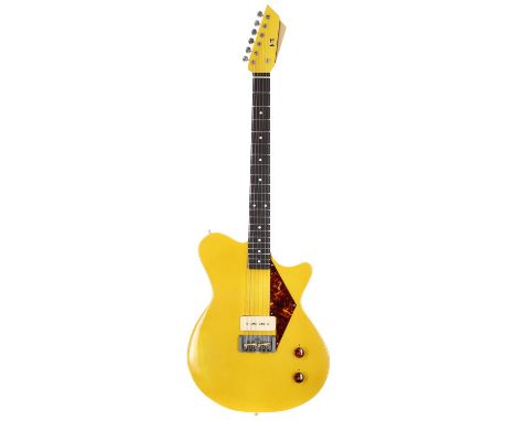 2023 NCG Bayou electric guitar, made in Nottingham, UK;&nbsp;Body: aged vandalism yellow nitro finish solid two piece alder b