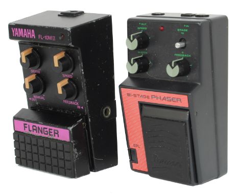 Ibanez Bi-Stage Phaser guitar pedal; together with a Yamaha FL-10MII guitar pedal (2)  *Please note: Gardiner Houlgate do not