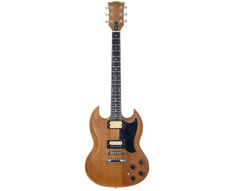 1979 Gibson Firebrand 'The SG' electric guitar, made in USA; Body: natural finish, heavy buckle wear patch to back and furthe