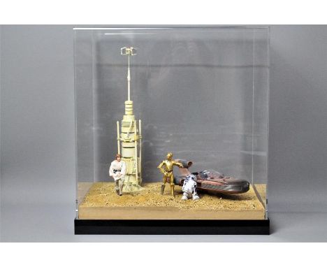 Star Wars, Hasbro, Kenner - A bespoke 6" action figure diorama entitled 'The Unknown Future'. This large diorama with bespoke