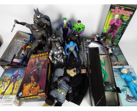 Moebius - Kenner - A collection of 16 x Batman related figures including Kenner Batman figure and 5 x Moebius 1:8 scale built