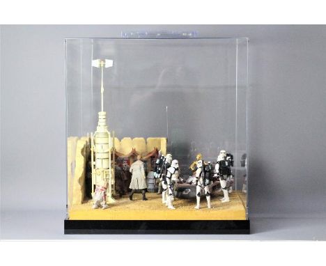 Star Wars, Hasbro, Kenner - A bespoke 6" action figure diorama entitled 'These Are Not The Droids You Are Looking For'. This 