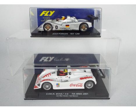 Fly - Two models comprising Lola B98/10 FIA SRWC 2001 and Joest Porsche Test Car, models appear M in EX boxes. (This does not