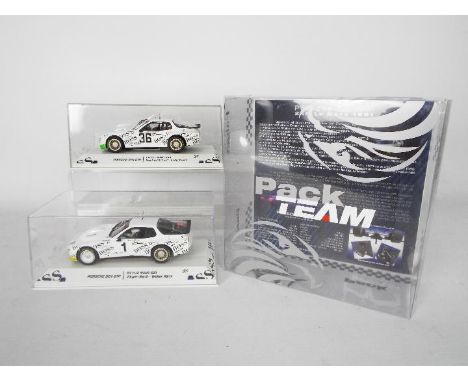 Falcon Slot Cars - A two car Pack Team set Porsche 924 GTP 24 Hour Le Mans 1981 comprising Jurgen Barth and Walter Rorhl and 