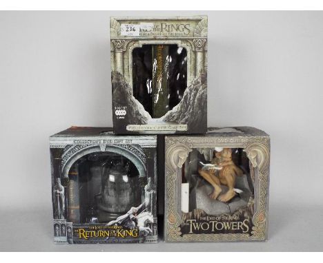 Lord Of The Rings - 3 x boxed DVD sets with resin figurines, Return Of The King, The Fellowship Of The Ring and The Two Tower