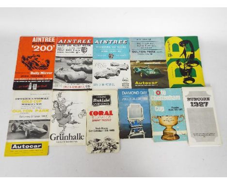 BARC - Autocar - A collection of 10 x vintage racing programmes including Aintree International 200 18th April 1959, Aintree 