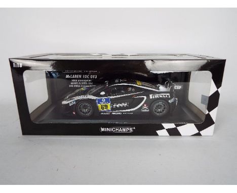 Minichamps - A limited edition 1:18 scale McLaren 12C GT3, Dorr Motorsport, one of only 504 produced, model appears M in EX b