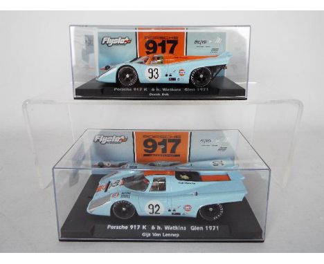 Flyslot - Two limited edition Porsche 917 K from the CAN AM Collection, both from the 6 h. Watkins Glen race 1971 comprising 