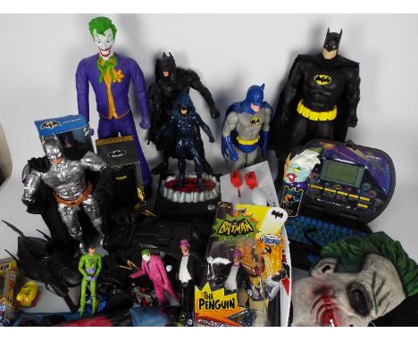 Jakks Pacific - Mattel - DC Comics - A tub of toys and figures many Batman related including Jakks Pacific The Joker, a boxed