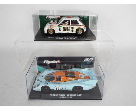 Flyslot - Two models comprising Porsche 917LH Le Mans Siffert / Bell and Renault Turbo Rallye El Corte Ingles 1985 Alvarez / 