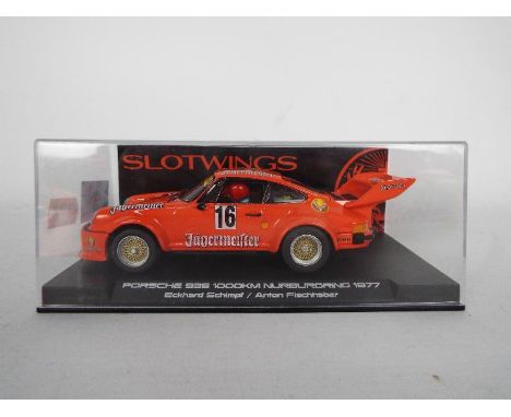 Slotwings - a 1:32 scale racing slot car. Item is a Porsche 935 1000KM Nurburgring 1977 and is coded with reference number W0