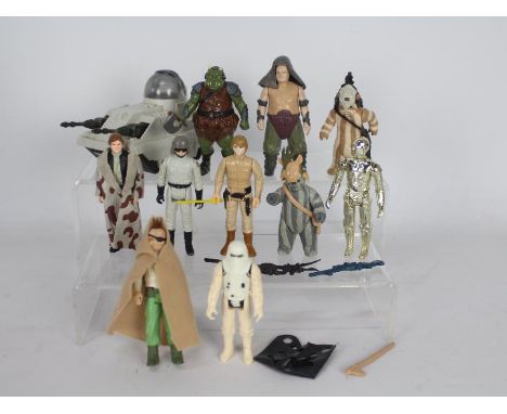 Star Wars - A lot of 12 vintage Star Wars vintage figures from the original trilogy era. Figures have light playwear and can 