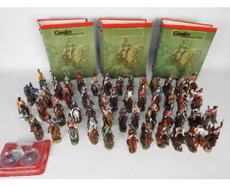 Del Prado - A collection of 48 x unboxed soldiers on horse back and a 3 x binders of associated magazines. Includes Trooper K