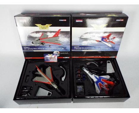 Corgi Aviation Archive - 2 x boxed limited edition 1:72 scale fighters , BAC Lightning F.Mk6 XR770 , Mikoyan MiG29A The Swift