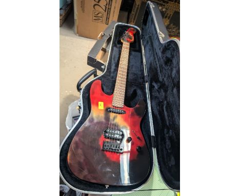 A Fender Special Edition Tie-Dye Showmaster Stratocaster Jimi Hendrix tribute electric guitar.