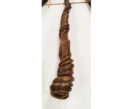 An unusual vine root stick, possibly 19th Century, 96cm.