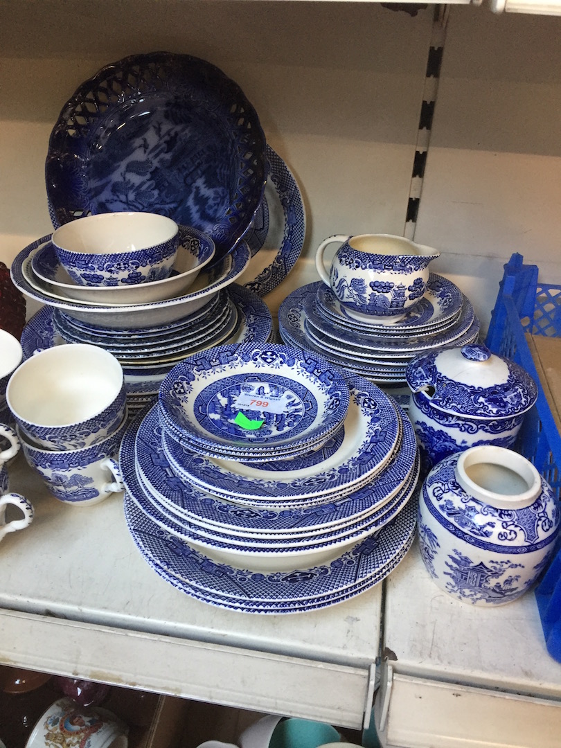 Blue and white pottery
