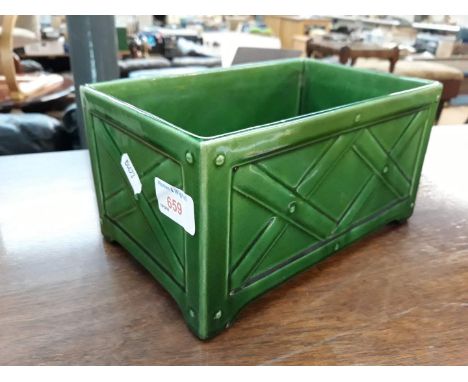 A Wardle green glazed ceramic box 