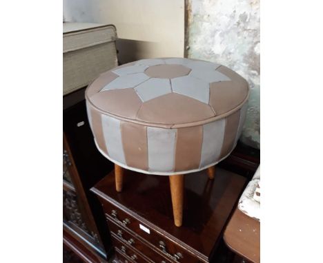 A retro round stool/pouffe 