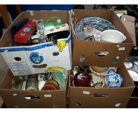 6 boxes of various ceramic items, glassware, household items, plates, etc 