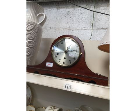 Westminster chime mahogany domed mantel clock 