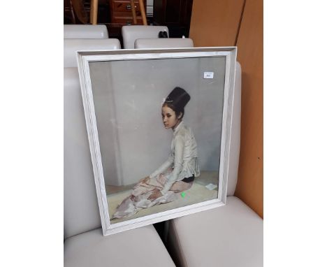 A portrait print of an eastern lady 